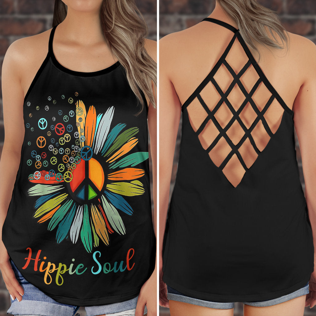 Hippie Soul Color Peaceful Sunflower – Hollow Tank Top