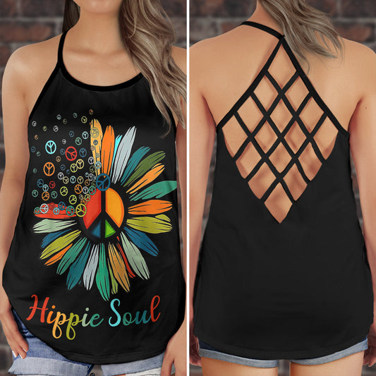 Hippie Soul Color Peaceful Sunflower – Hollow Tank Top