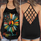 Hippie Sunflower Black Collection – Hollow Tank Top
