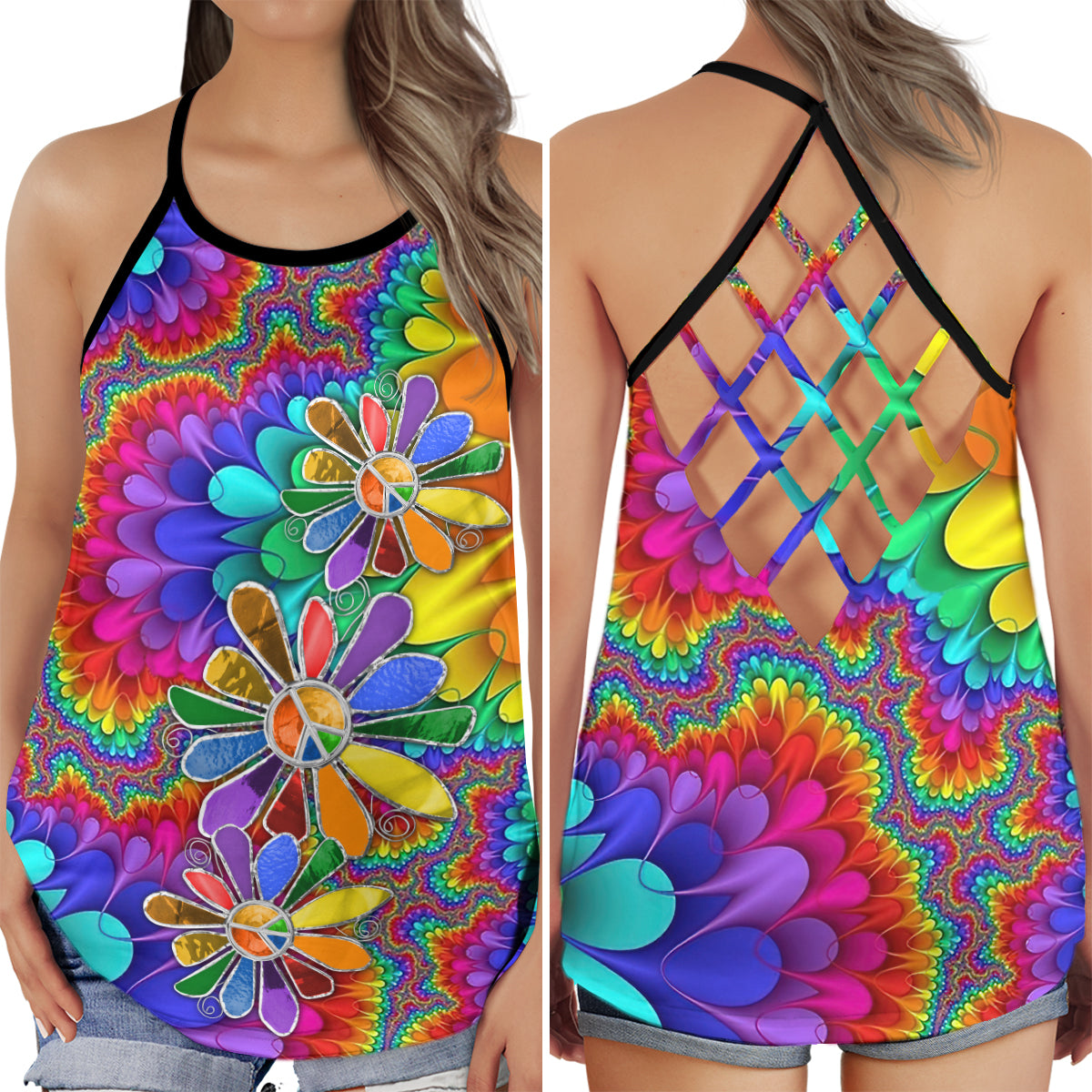 Hippie Soul Good Vibes Only - Hollow Tank Top