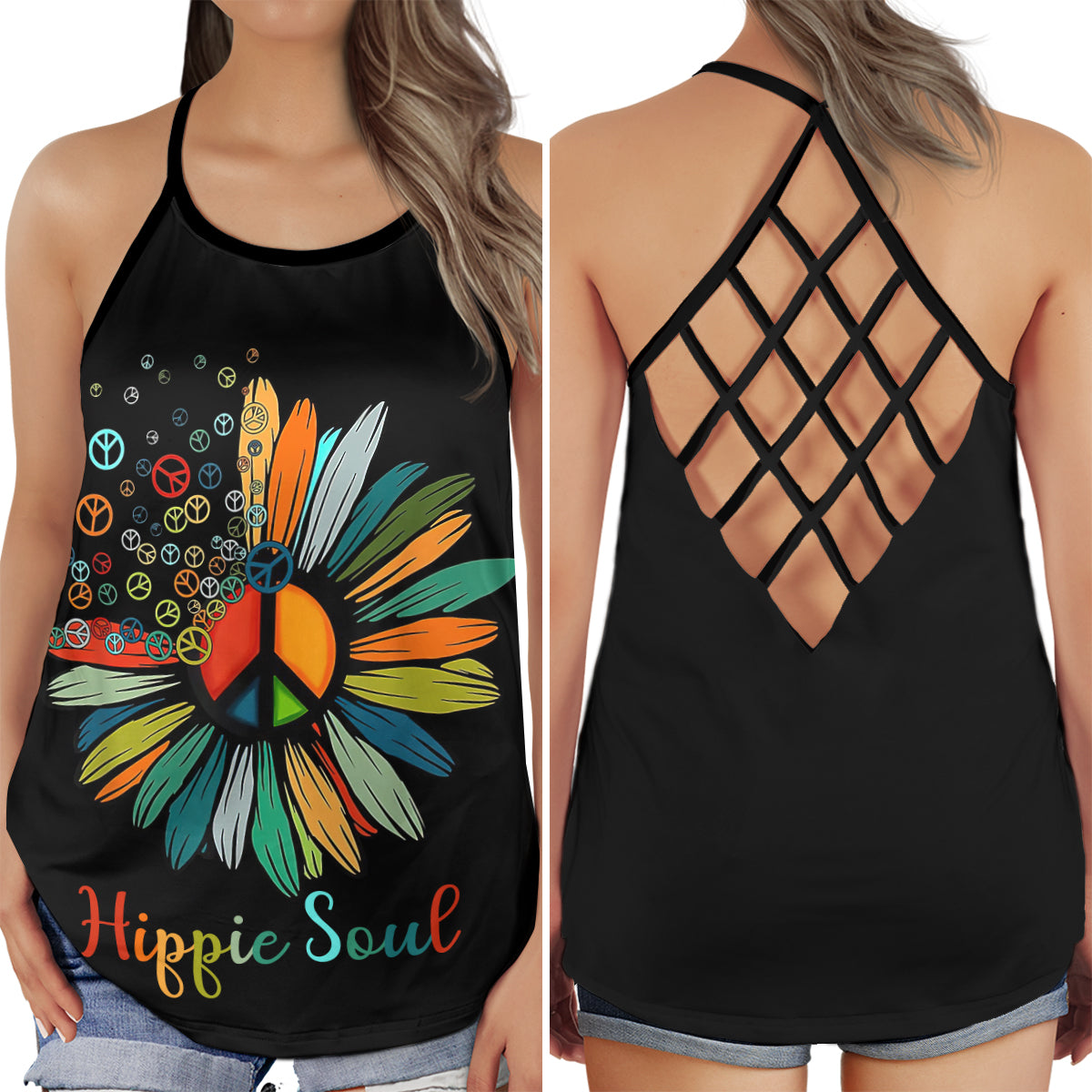 Hippie Soul Beautiful Vibes - Hollow Tank Top