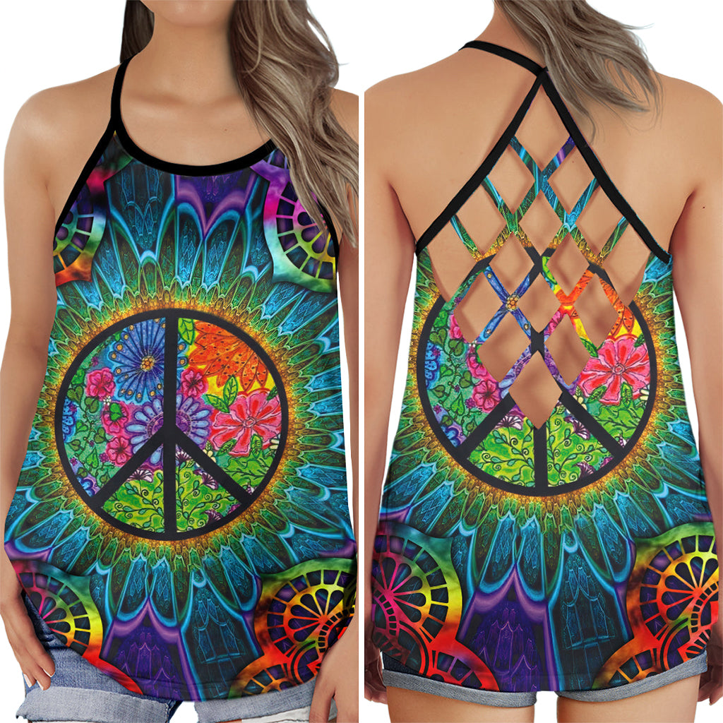 Hippie Colorful Flower Summer Collection – Hollow Tank Top