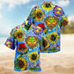 Hippie Sunflower Peace And Life Psychedelic Art Limited Edition – Hawaiian Shirt