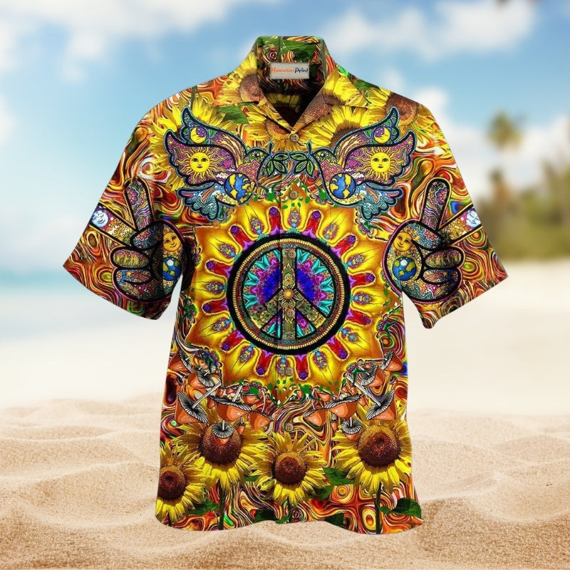 Hippie Sunflowers Love Sunshine Limited Edition – Hawaiian Shirt