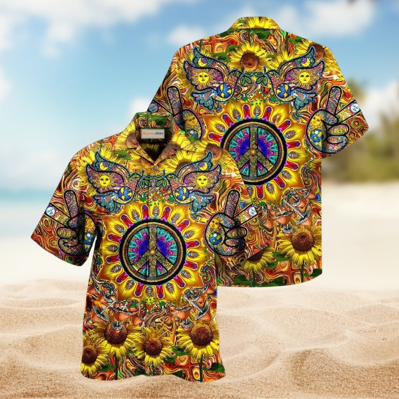 Hippie Sunflowers Love Sunshine Limited Edition – Hawaiian Shirt