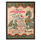 Hippie To My Mom Dragon In My Life 50 x 60 Inch Flannel Blanket For Cozy Bedroom And Sofa Decor