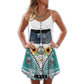 Retro Hippie Van Love – Women's Summer Sleeveless V-Neck Camisole Dress