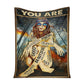 Hippie You Are Enough 50 x 60 Inch Flannel Blanket For Cozy Bedroom And Sofa Decor