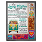 Hippie Beloved Mother Message 50 x 60 Inch Flannel Blanket For Cozy Bedroom And Sofa Decor