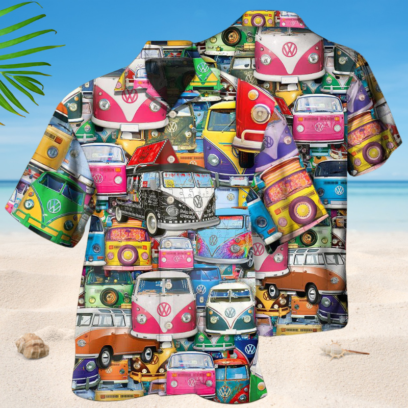 Hippie Car Colorful Style – Hawaiian Shirt
