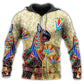 Hippie Egyptian Cat Art - 3D Hoodie2