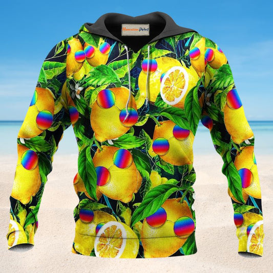 Hippie Lemon Peace Bright Style - 3D Hoodie