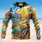 Hippie Peace Bus Painting Style - 3D Hoodie
