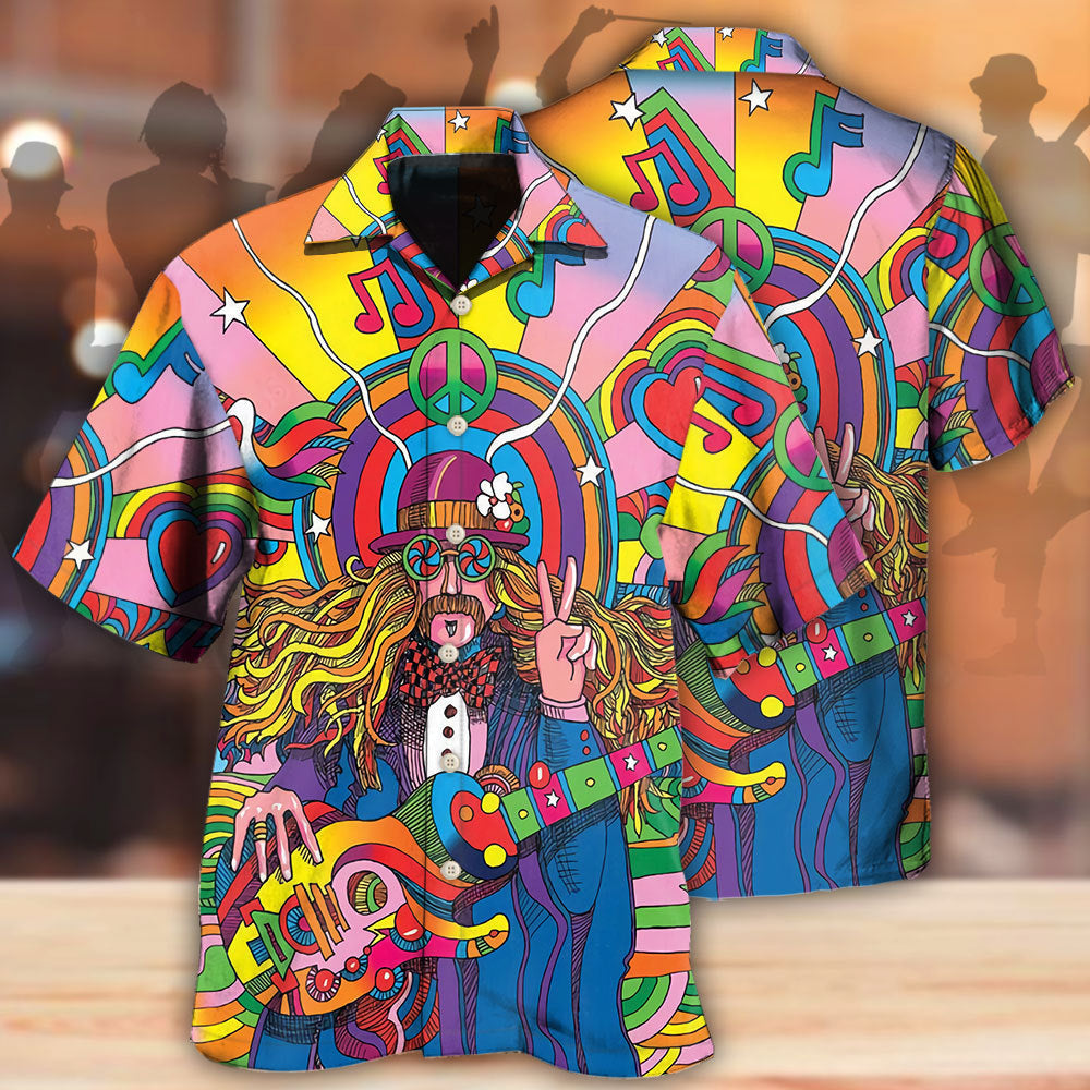 Hippie Rock Music Retro - Hawaiian Shirt
