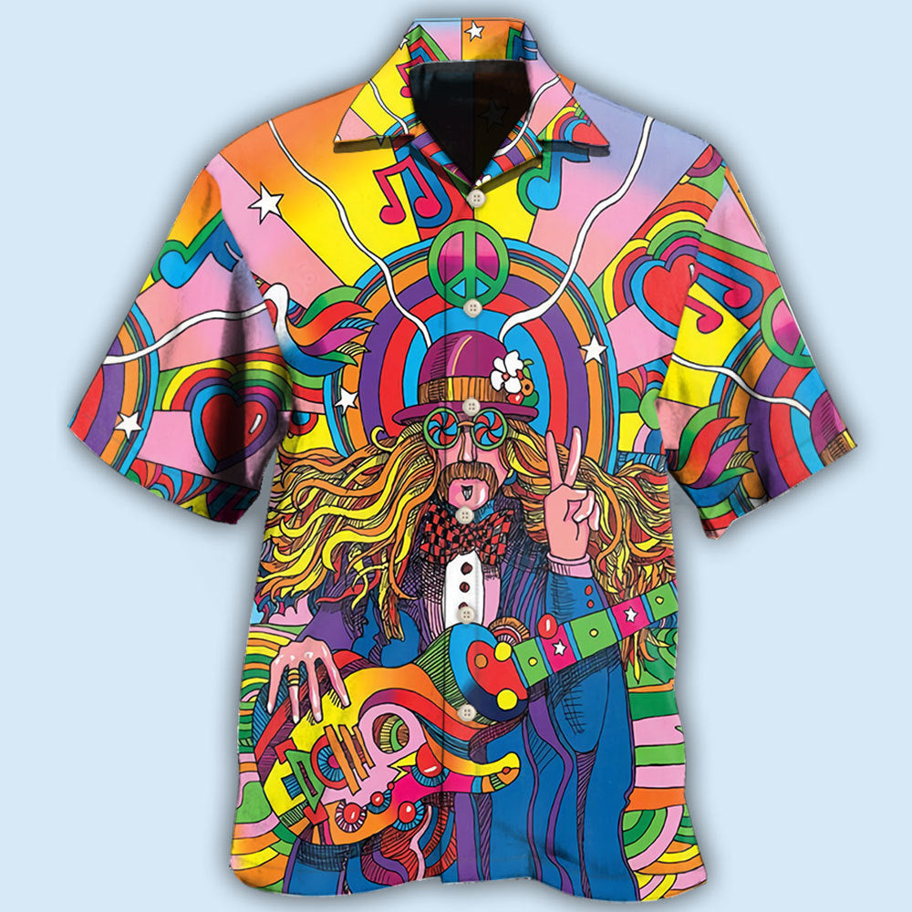 Hippie Rock Music Retro - Hawaiian Shirt