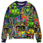 Hippie Space Alien Cosmic Art – Sweater - Ugly Christmas Sweater