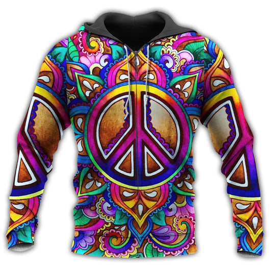 Hippie Unique Peaceful Style - 3D Hoodie
