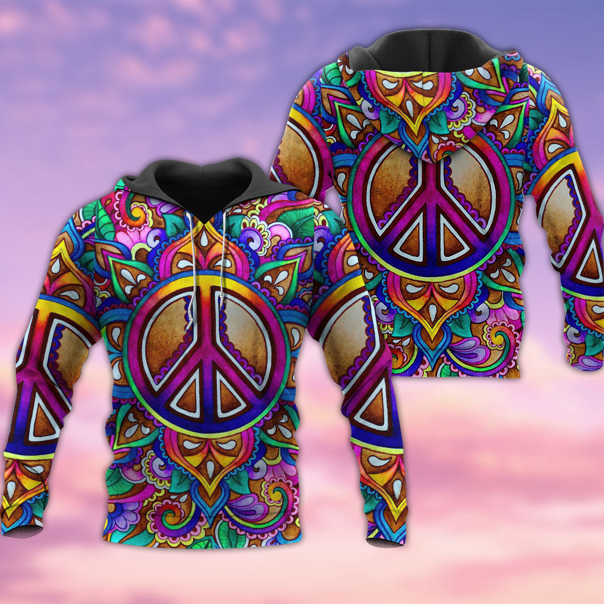Hippie Unique Peaceful Style - 3D Hoodie