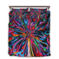 Hippie Colorful Happiness Bedding Cover For Boho Bedroom Decor