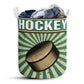 Hockey Retro Sunburst Green - Laundry Basket - Owls Matrix LTD