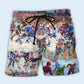 Hockey Sport Colorful Art - Beach Short