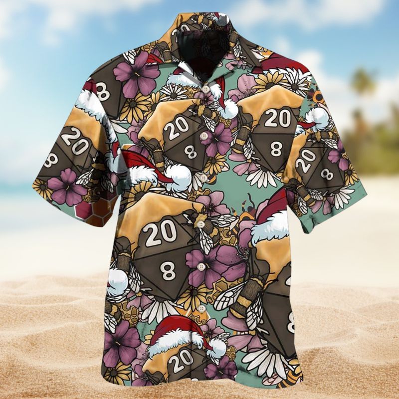 Honey Bee Dice Christmas Vibe – Hawaiian Shirt