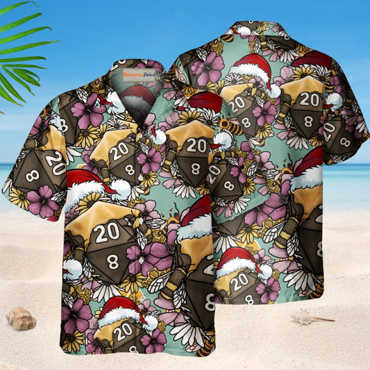 Honey Bee Dice Christmas Vibe – Hawaiian Shirt