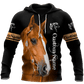 Horse Custom Name All Over Print Art – 3D Hoodie