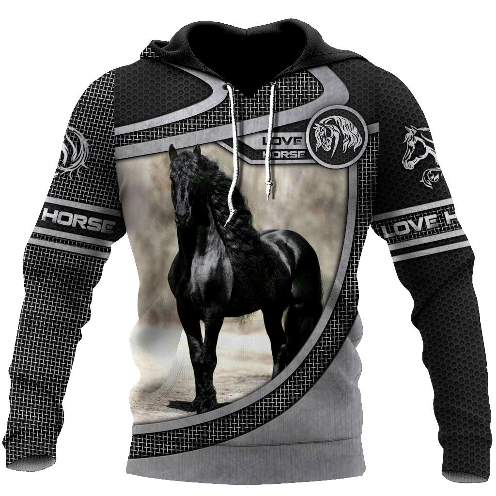 Love Horse All Over Print Art – 3D Hoodie