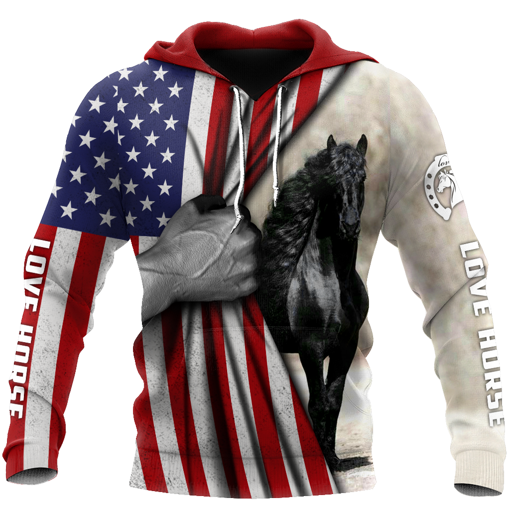 Horse Flag All Over Print Art – 3D Hoodie