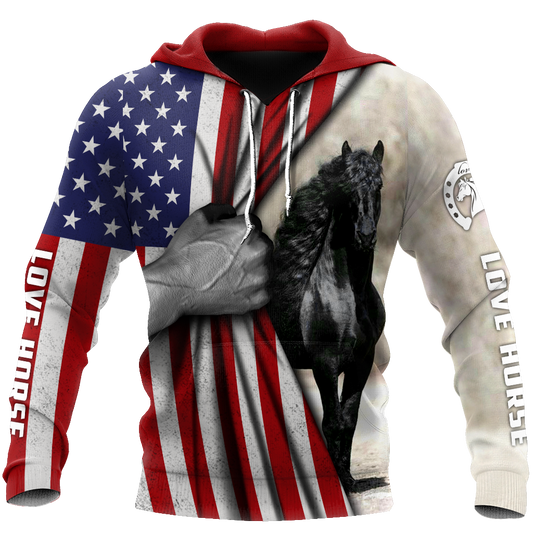 Horse Flag All Over Print Art – 3D Hoodie