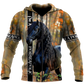 Friesian Horse All Over Print Graphic – 3D Hoodie