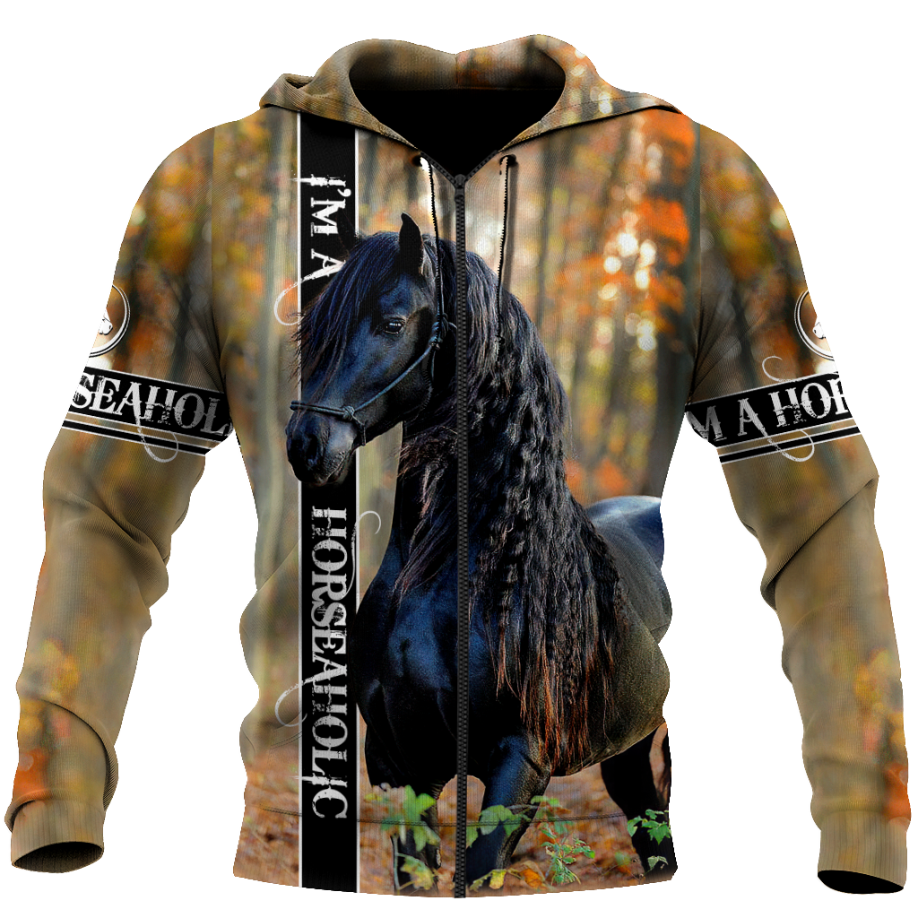 Friesian Horse All Over Print Graphic – 3D Hoodie