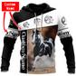 Horse Custom Name All Over Print Art – 3D Hoodie