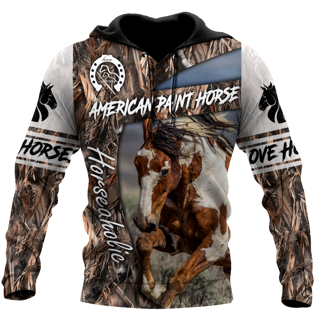 Love Horse All Over Print Art – 3D Hoodie