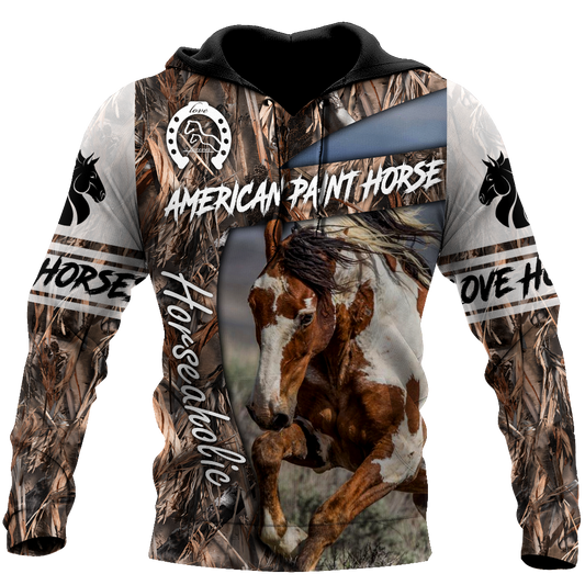Love Horse All Over Print Art – 3D Hoodie