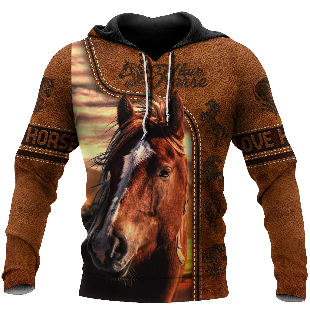 Horse Custom Name All Over Print Art – 3D Hoodie