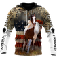 Love Horse All Over Print Art – 3D Hoodie