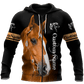 Horse Custom Name All Over Print Art – 3D Hoodie