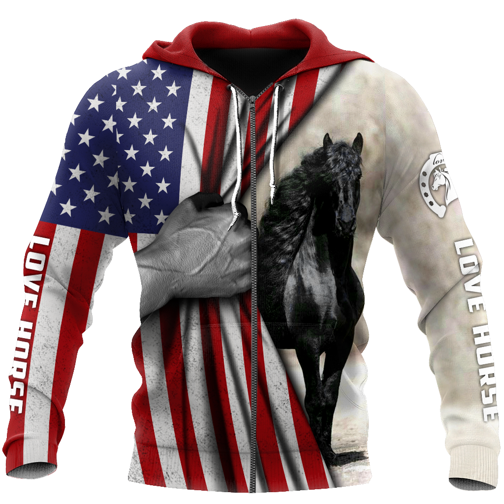 Horse Flag All Over Print Art – 3D Hoodie