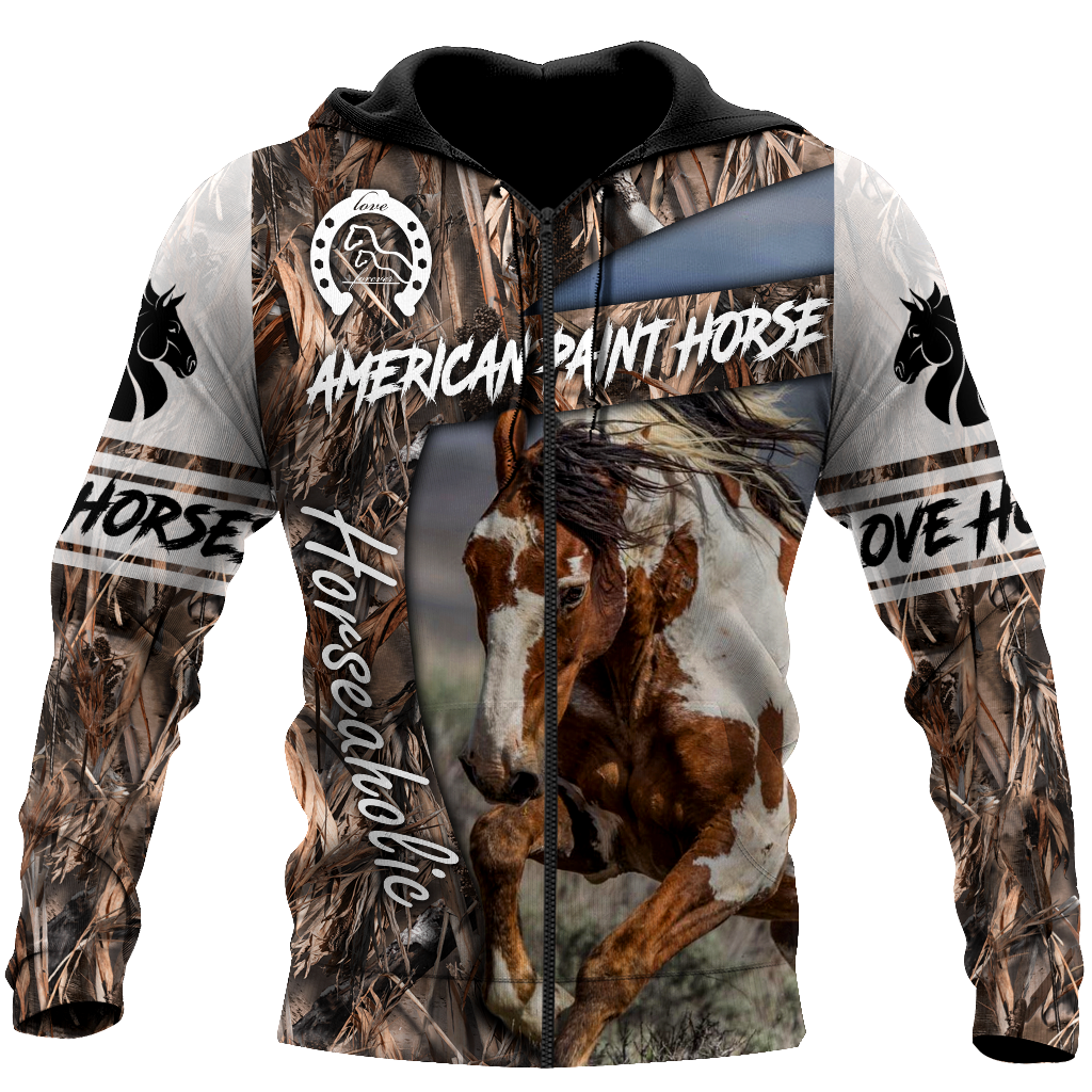Love Horse All Over Print Art – 3D Hoodie