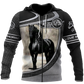 Love Horse All Over Print Art – 3D Hoodie