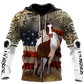 Love Horse All Over Print Art – 3D Hoodie