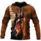 Horse Custom Name All Over Print Art – 3D Hoodie