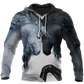 Love Horse All Over Print Art – 3D Hoodie
