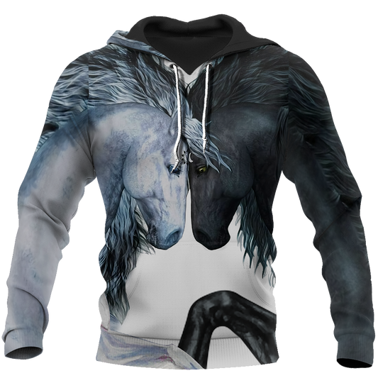 Love Horse All Over Print Art – 3D Hoodie