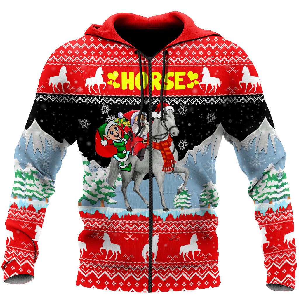 Christmas Horse All Over Print Graphic – 3D Hoodie