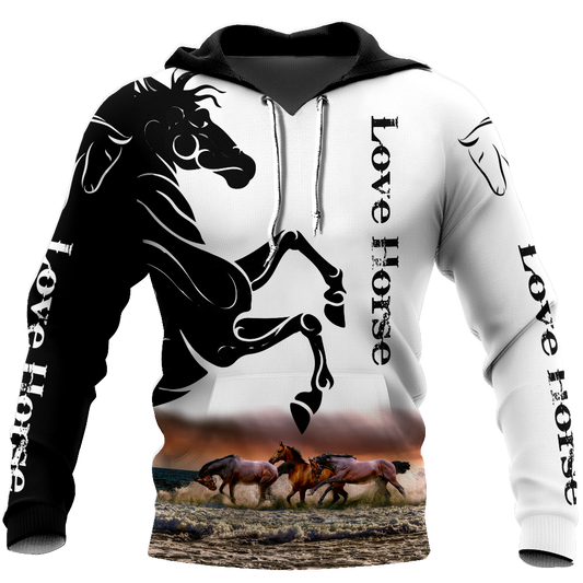 Horse Christmas 3D Art – 3D Hoodie
