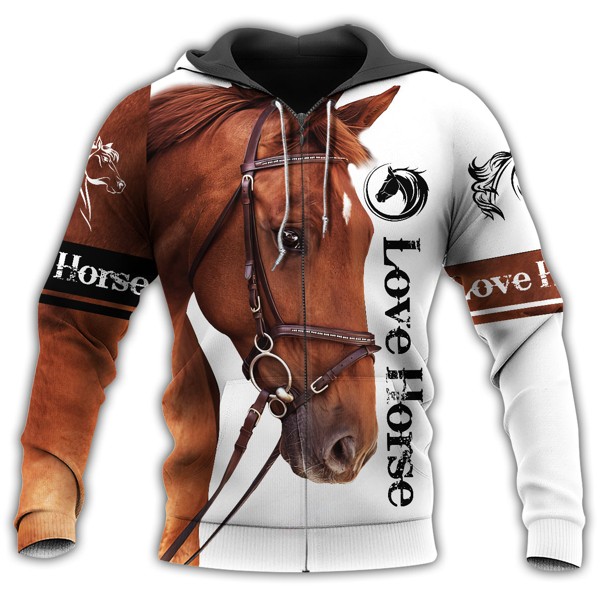 Horse Love Brown Horse Style - 3D Hoodie