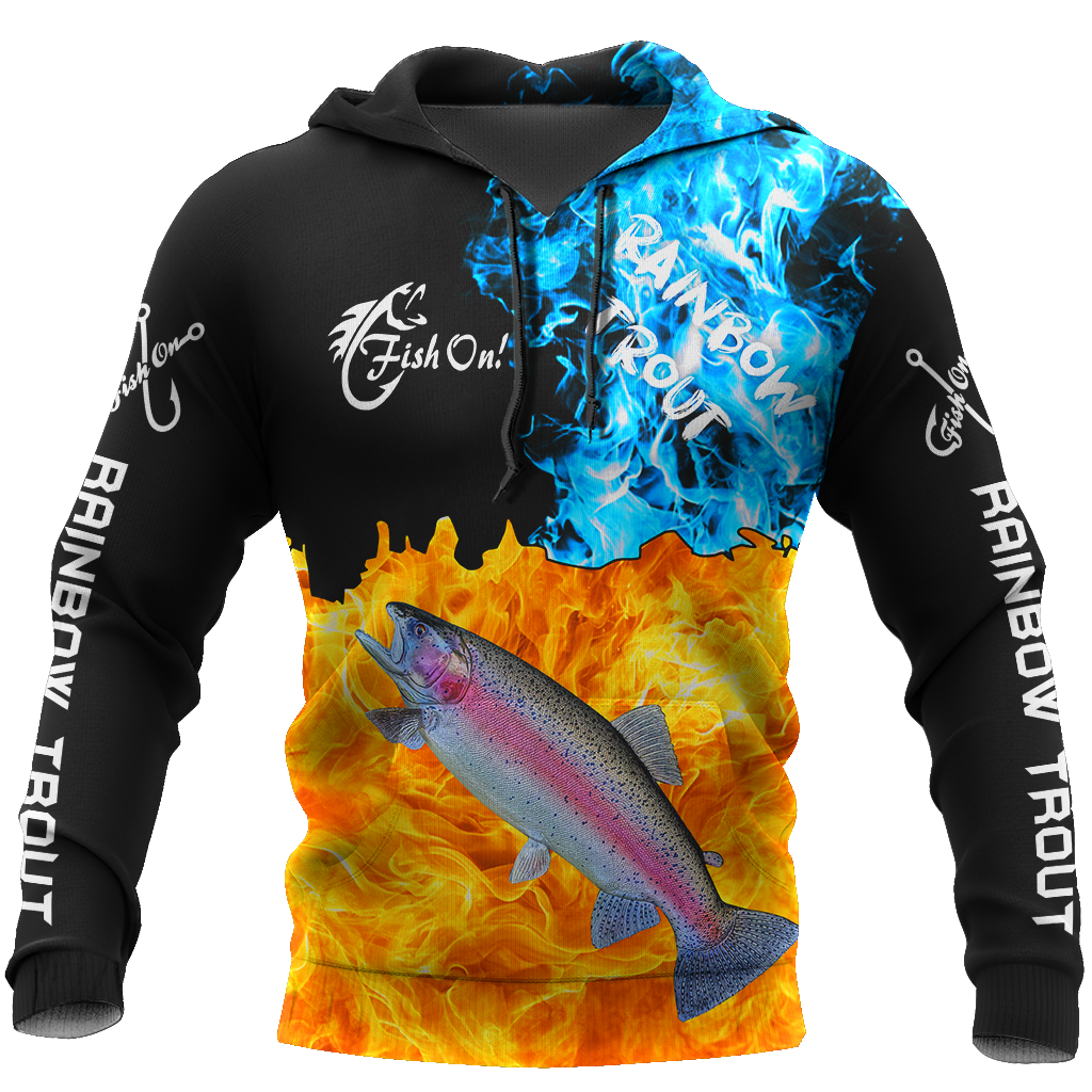 Collection Rainbow Trout On Fire – 3D Hoodie